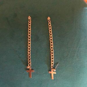 Cross earrings bought from ASOS. Very limited design, for the interested buyer.